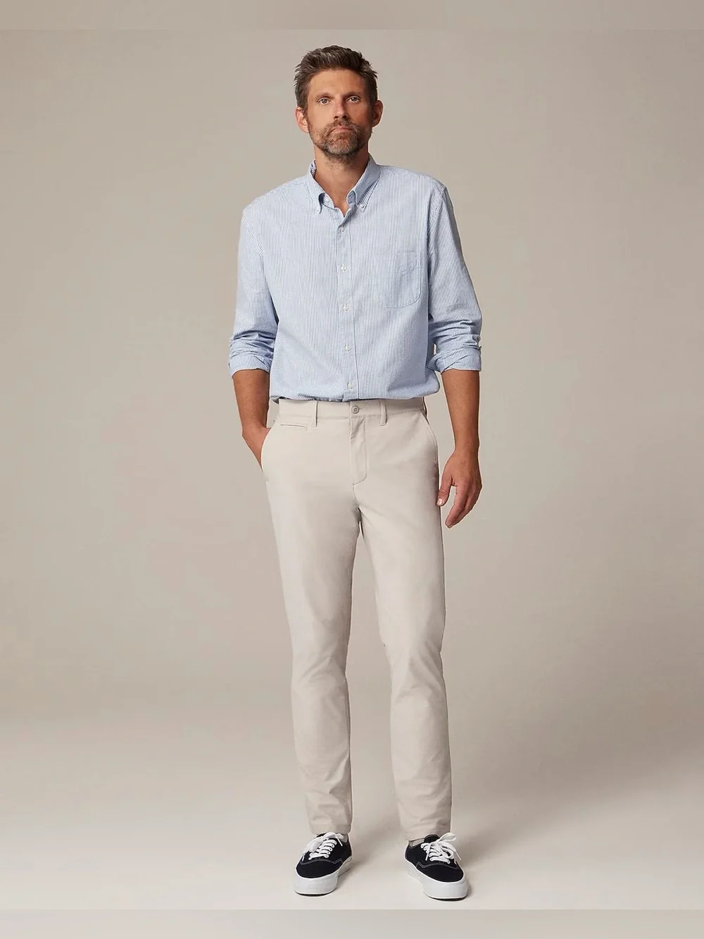 J.Crew 770 Straight-fit tech pant in ashen taupe